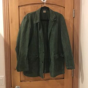 Green canvas military jacket